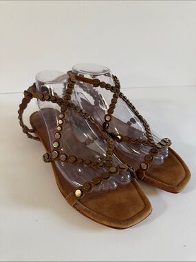 Lola Cruz Studded Flat Sandals